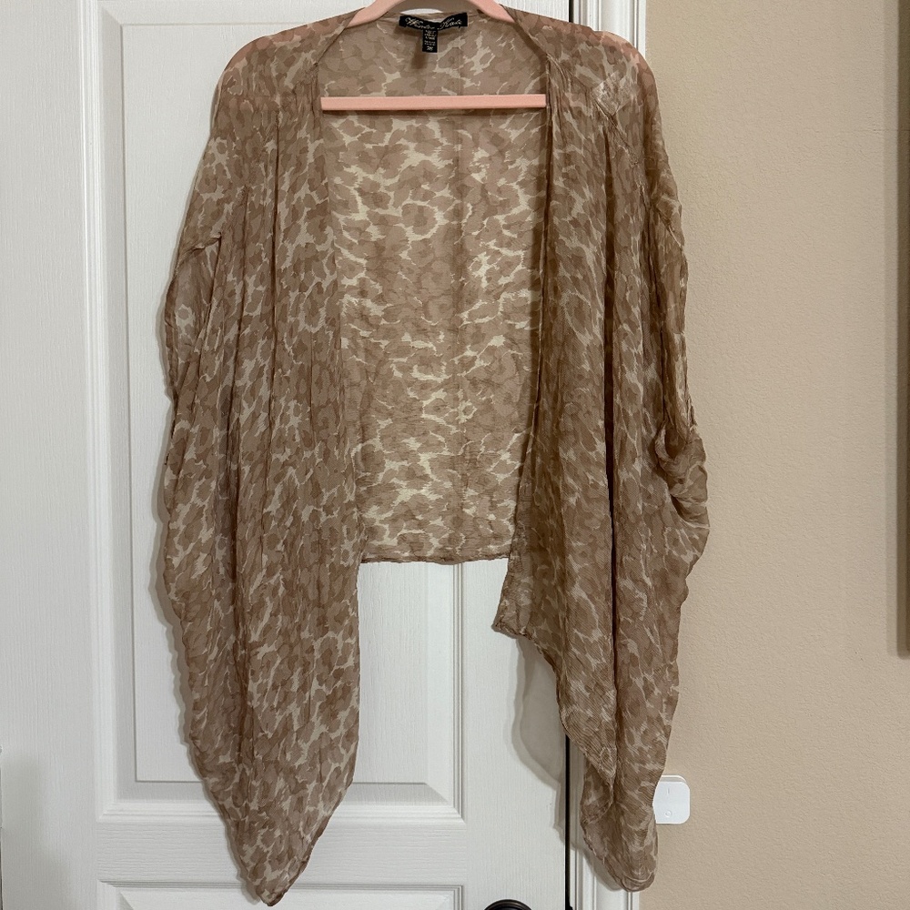 Winter Kate Vintage Silk Leopard Shawl